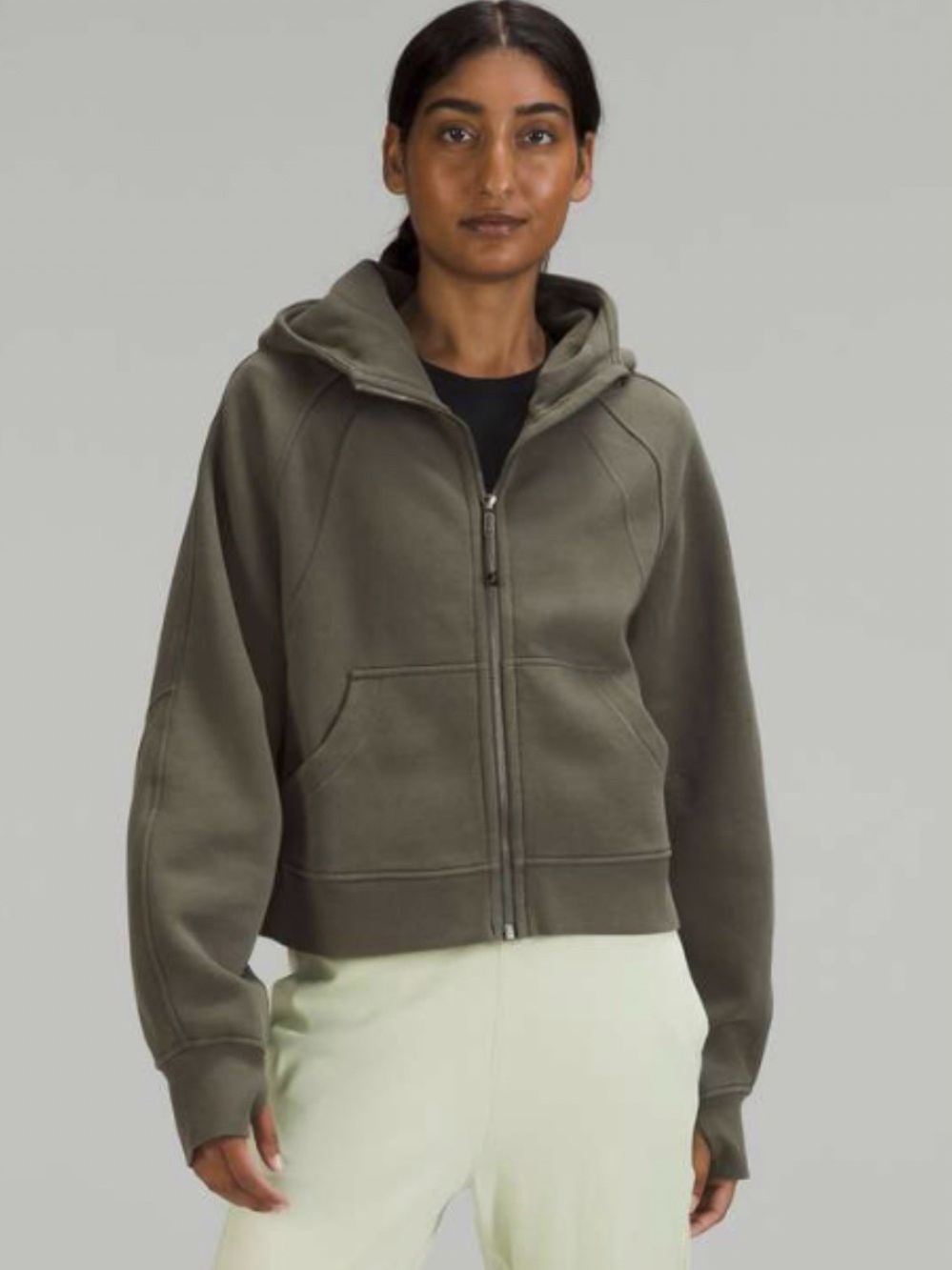 Lululemon Scuba Full Zip Army Green XS/S